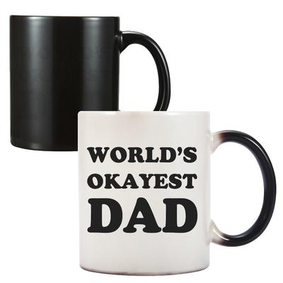 Father's Day Ceramic Coffee Mug Water Cup Temperature-sensitive Color-changing Cup