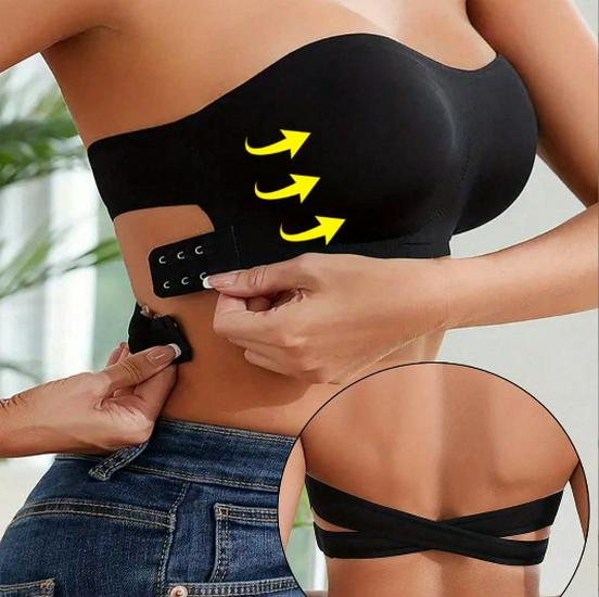 Women's European & American Style Seamless One-Shoulder Strapless Bandeau - Anti-Exposure, Thin, Large Size