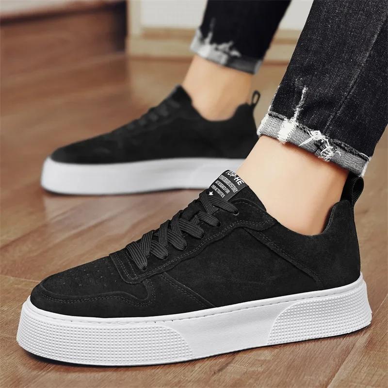 Fashion Leather Men Shoes Handmade Breathable Mens Casual Shoes Comfortable Men Walking Sneakers Boat Shoes Plus Size 39-46