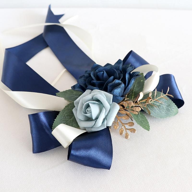 Elegant Wedding Car Door Handle Ribbon Decorations Door Handle Flower Bowknot Decoration for Wedding Car and Venues