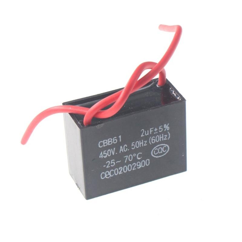 CBB61 Capacitor 450V 1UF-20UF Start Capacitance Fan Capacitor 1/1.2/1.5/2/3/3.5/4/5/8/10/12/15/16/20UF