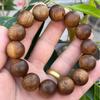 Hainan Qinan Yellow Agarwood Bead Bracelet - 16mm Sinking Round Beads, Single Strand