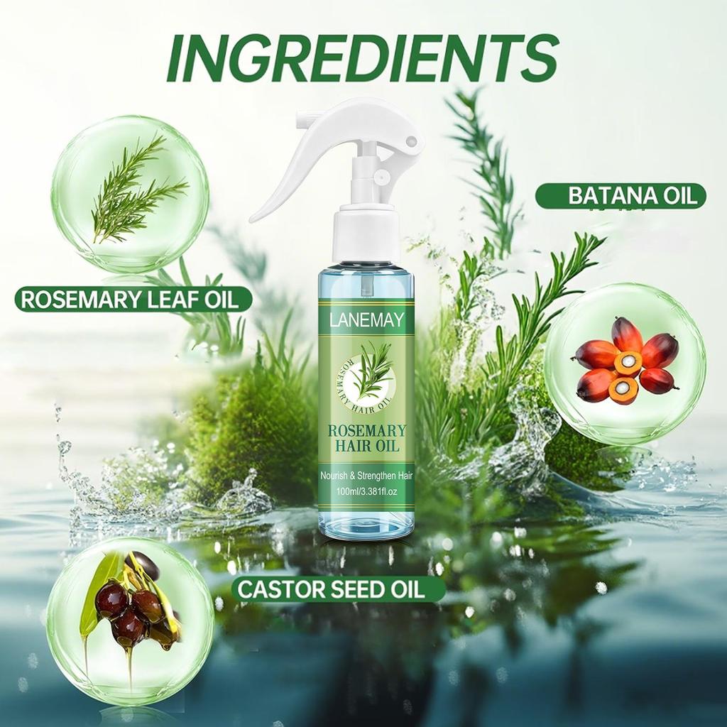 Rosemary Hair Oil-Deeplymoisturize The Hair,Preventing The Ends From Becoming Dry-Suitable For All Hair Types, 100ml