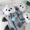 Cute Otter Plush Pencil Case Adorable Ocean Animal Pouch Soft Short Plush Material
