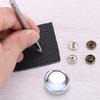 30pcs 10mm Metal Push Button With Leather Tool Set For Leathercraft Fabric Bags(Sliver  bronze)