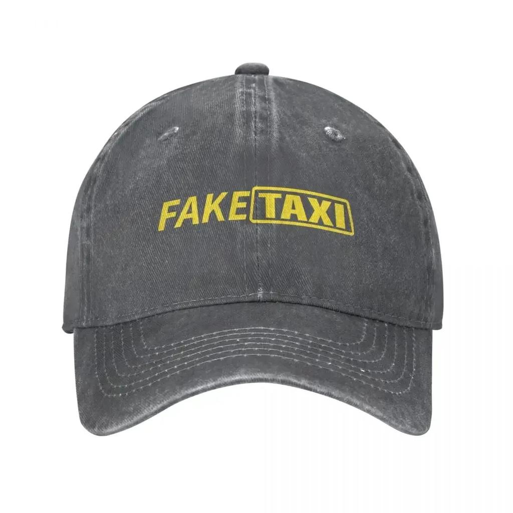 Fake Taxi Funny Spring Autumn Visor Cap For Boy Girl Baseball Cap Vintage Hat Washed 100% Cotton Outdoor Travel Casquette Gorras