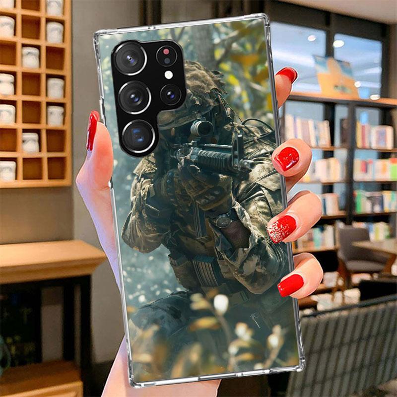 Military Army Special Forces Phone Case For Samsung Galaxy S26 S25 Edge S24 Ultra S23 S22 Plus S21 S20 FE Soft Fundas Shell Gala