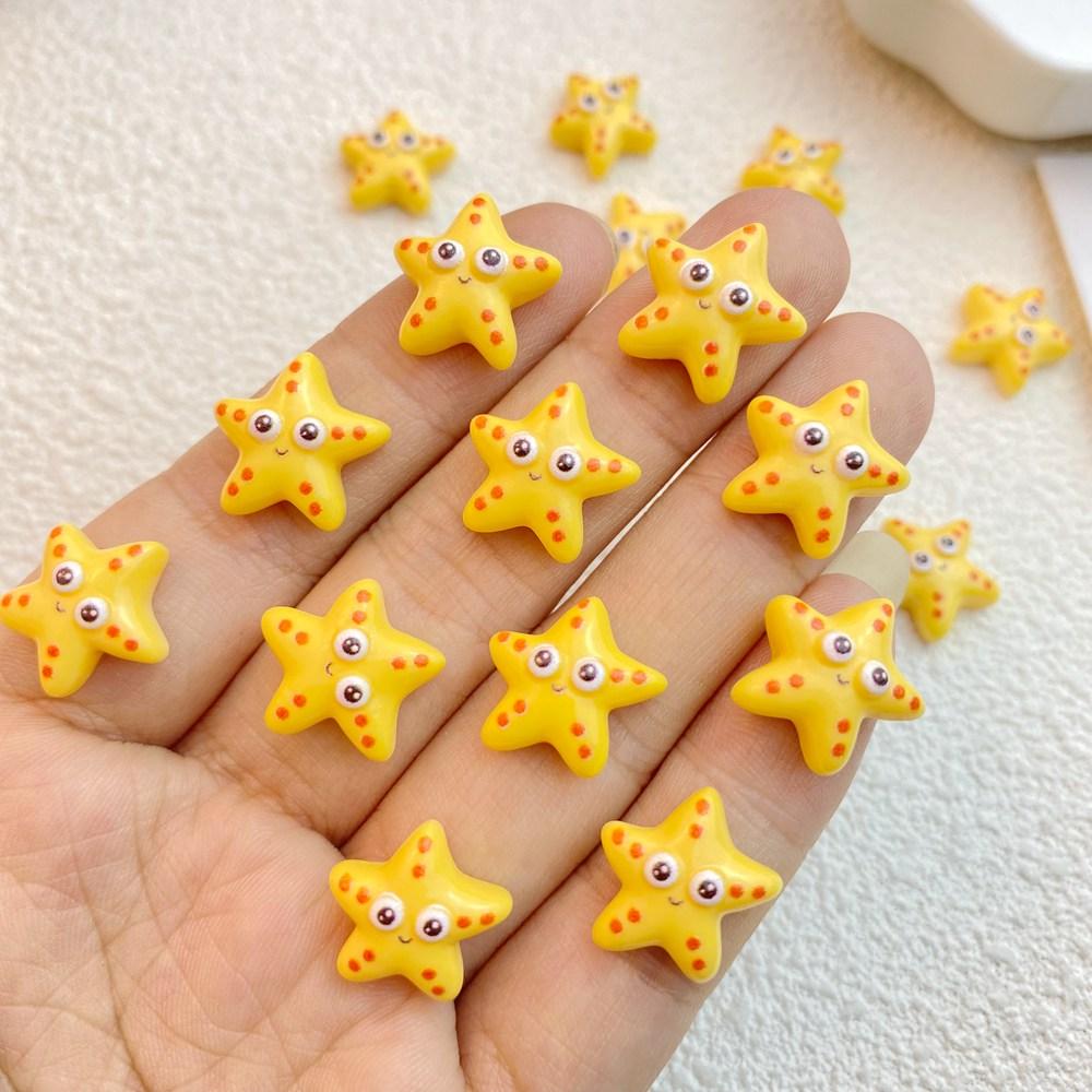 30Pcs New Cute Resin Cartoon Ocean Series Crab Turtle Octopus Flat Back Ornament Jewelry Making Manicure Hairwear Accessories