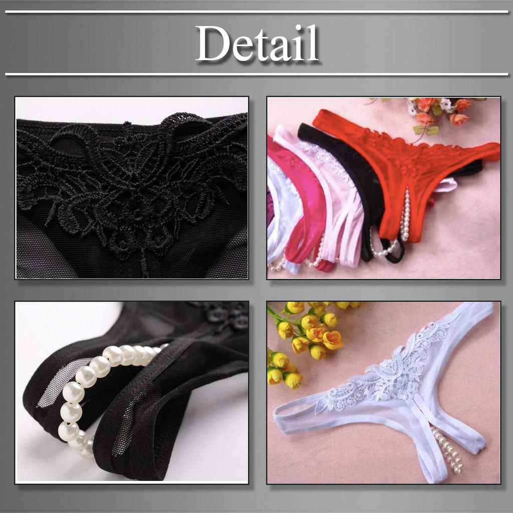 Underwear Shorts Pearl Open Crotch TV044 [Buzz Selection] T-back See-through Women's (03 Pink)