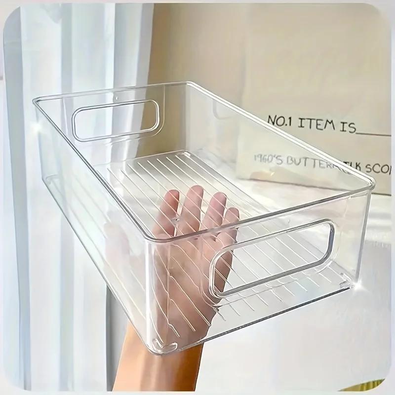 Acrylic Desktop Storage Box Is Easy To Install, Transparent Organizing Box Can Be Stacked with Shelves for Office Desk Supplies