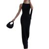 Spring New, Fashionable and Elegant Banquet Solid Color Lace-up Dress