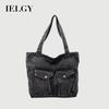 Retro Denim Bag with Large Capacity, Light and Versatile Tote Bag.