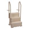 3-Step Taupe Pool Ladder of 2 Handrails Supports 400 Lb for 36-48 In Pools