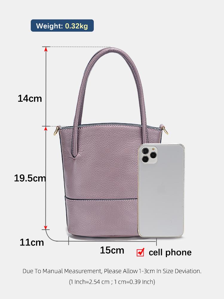 Zency Bolsa de Ombro Feminina de Verão Couro Macio Grande Capacidade Simples Pequena Bolsa Para Telefone