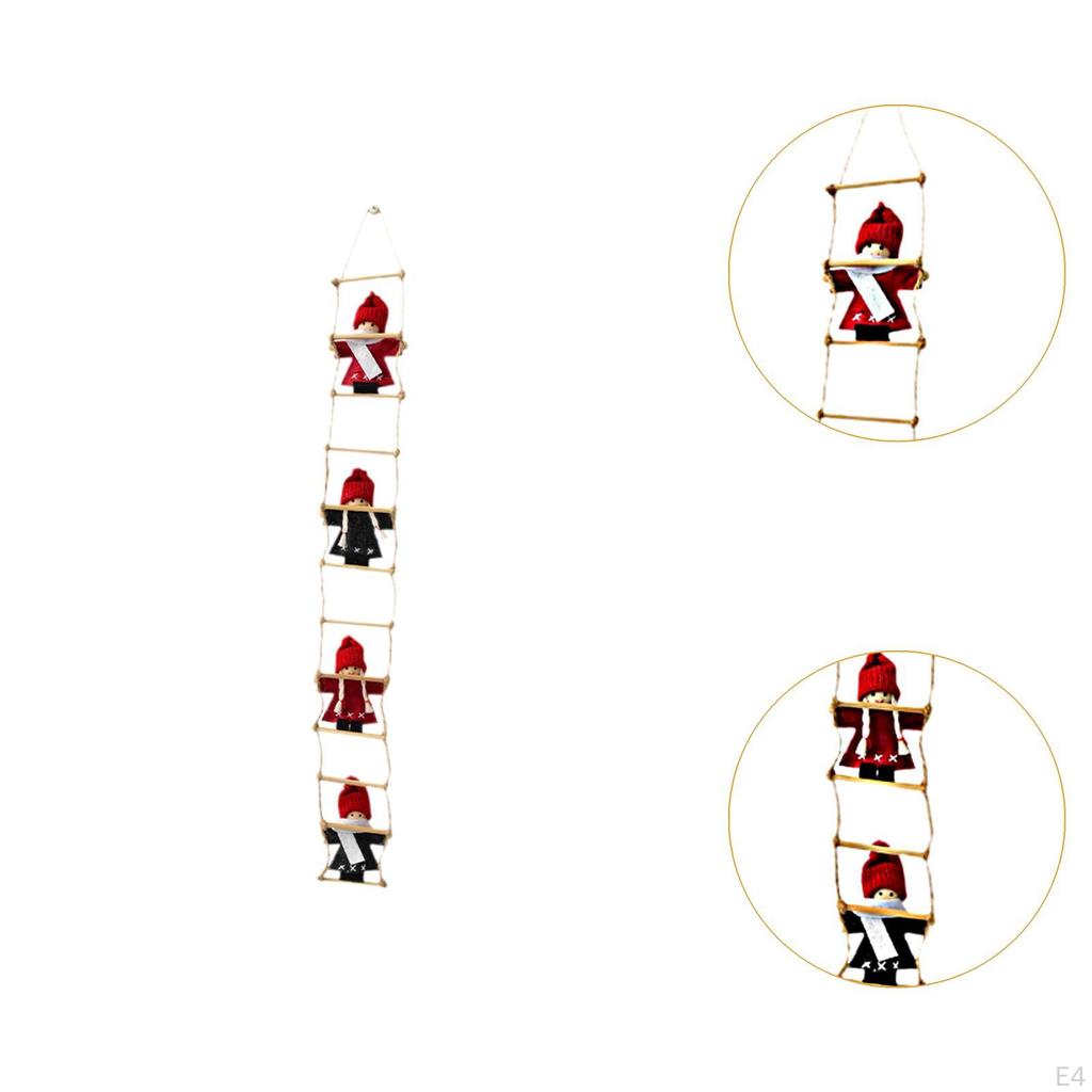 Vánoční dekorace 4 panenky lezoucí po žebříku závěsný přívěsek socha ozdoba na vánoční stromek pro párty