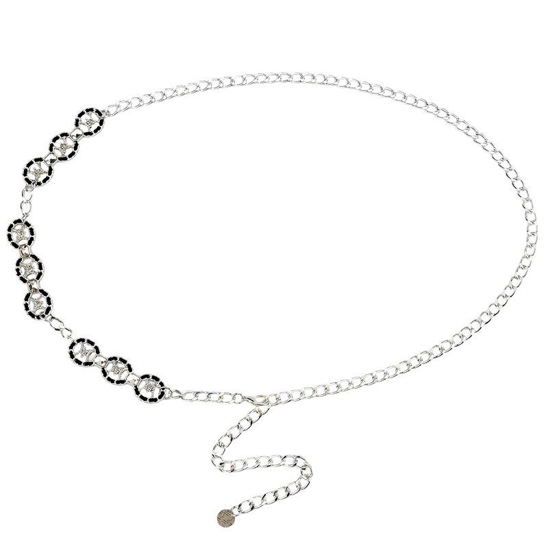 

Металлическая цепочка на талию в корейском стиле, легкая роскошь, женское украшение, универсальный тонкий ремень для платья или рубашки, цепочка для тела с маленьким ароматом