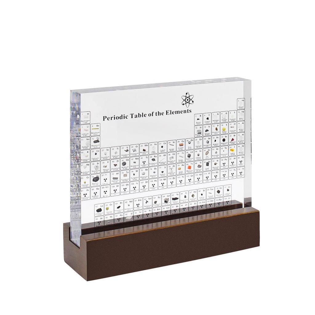 Tavola Periodica Acrilica Incapsulata con Elementi Fisici