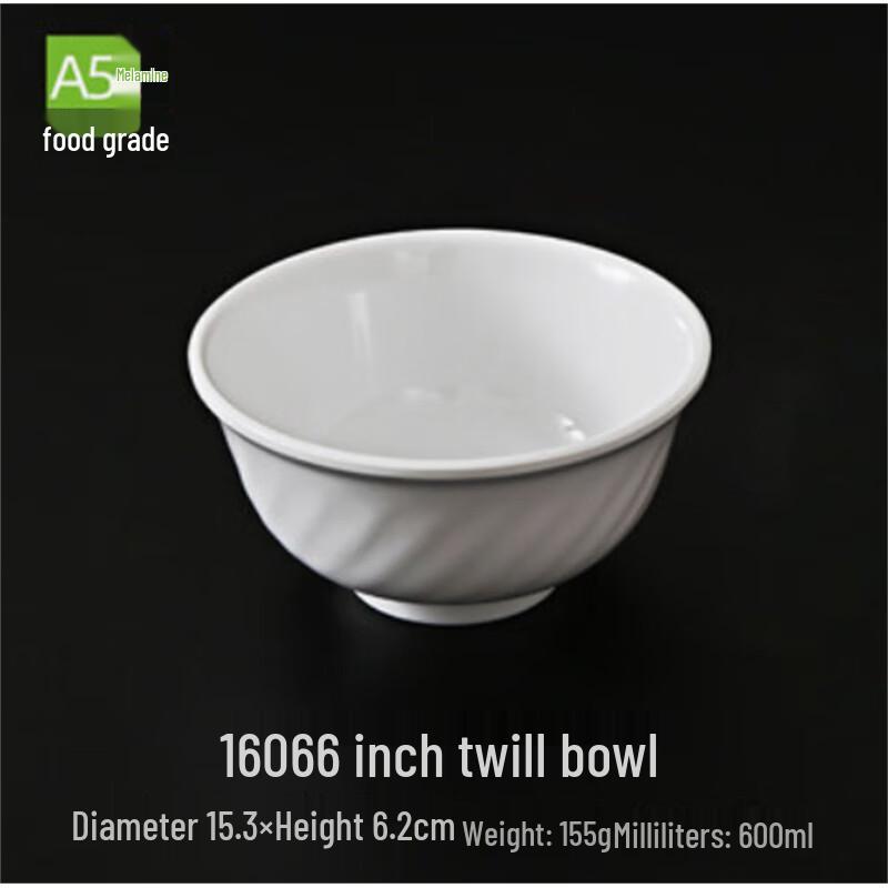 Melamine White Commercial Soup and Porridge Bowl (10-Pack)