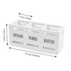 Rectangular Kitchen Utensil Holder 3 Compartment Cutlery Storage Rack  Kitchen Countertop