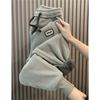Autumn Winter Corduroy Velvet Padded Pants Women Loose Elastic Waist Harem Pants Fashion High Waist Casual Pants Female