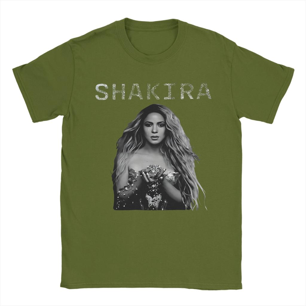 T-shirt Harajuku Estiva Shakira Fulmine Collage T-shirt Trendy Cool T-shirt in Cotone per Coppia YK Classici Top a Maniche Corte
