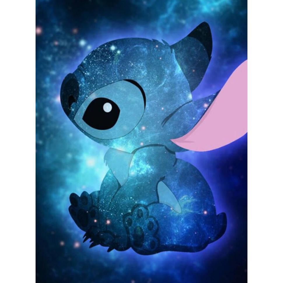 

Полная круглая выкладка алмазной живописи Лило и Стич 5D DIY Хобби Алмазная мозаика Мультяшная вышивка Луна Уникальный подарок Round 20x30cm