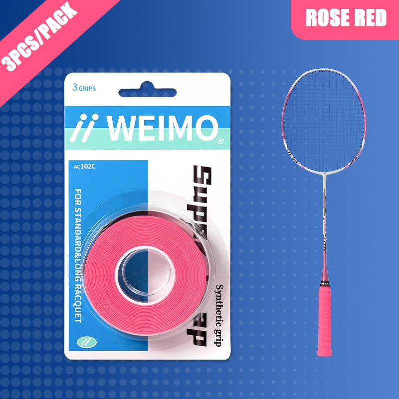 3 Pcs/Pack Badminton Hand Rubber Wrap Around Handle With Anti-Slip Sweatband Grip Handle Leather Badminton Hand Rubber