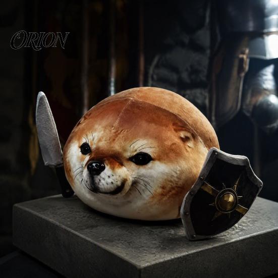 Novelty Home Decor 35/45CM What The Dog Doing Plush Toy, Funny Shiba Plushie, Detachable Comfortable Stuffed Doll Knife Shield Doll, Soft Pillow,