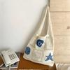 Knitted Beach Resort Hollow Tote: Women's Large Capacity Single Shoulder Bag for Commute or Outing