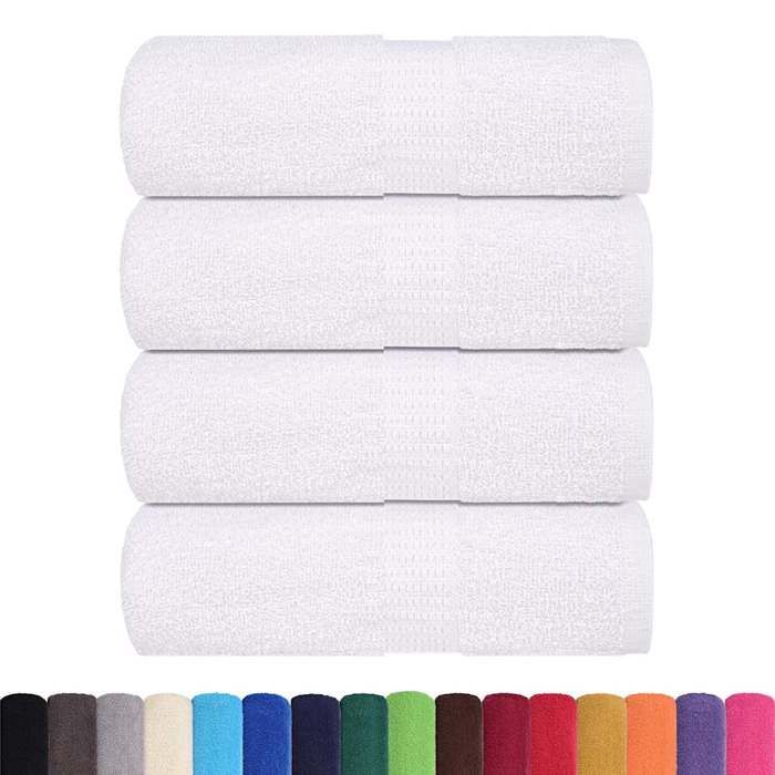VidaXL Serviettes d'invité 4 pcs blanc 30x50 cm 360 g/m² 100% coton, serviette, serviette de visage, ensemble de serviettes 136646