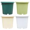 Breathable Resin Plant Pots Flowerpot with Drainage Holes And Saucer, Pot for Indoor Outdoor Self Draining Nursery Plants, Lightweight Thickened