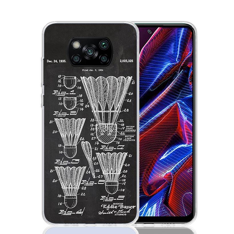 Badminton Sport Phone Case For Xiaomi Poco X7 X6 X5 Pro F7 Ultra Redmi 15C 15 13 13C 12 12C 10 10A 10C 9 9A 9C 9T Cover Poco X7
