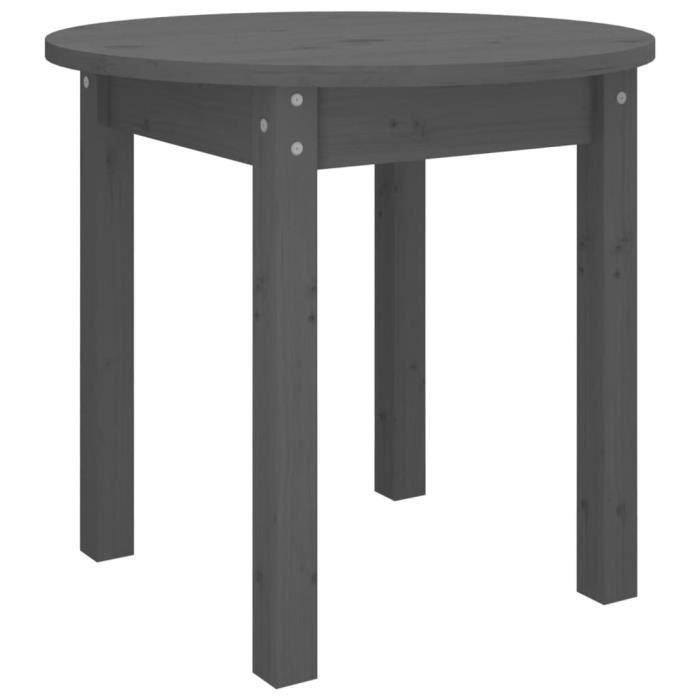 VidaXL Coffee Table Grey Ø 45x40 Cm Solid Pine Wood 822334