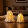 Friendly Ceramic Ghosty Statue Halloween Decoration Handmade Sculpture For Home Decoration