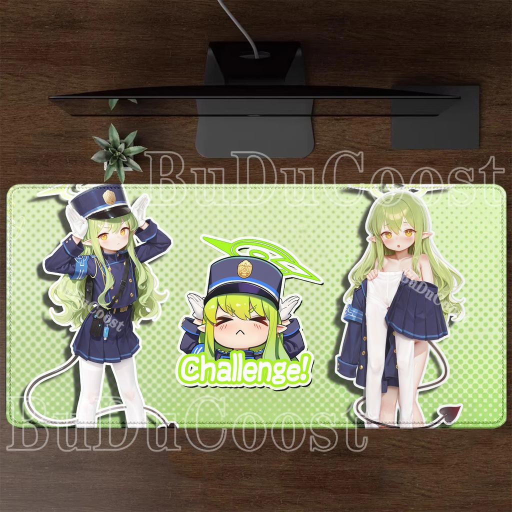 HD Printing Blue Archive Mousepad Highlander Railroad School Nozomi Hikari Anime Girl Mouse Pad Keyboard Non-slip Base Desk Mat