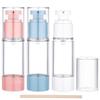 Vacuum Pump Small Cosmetic Dispensing Push Travel Plastic Refillable for Travel Blue Bottles, 30ml, 3-Pack, Bottles, Bottles, Bottles,