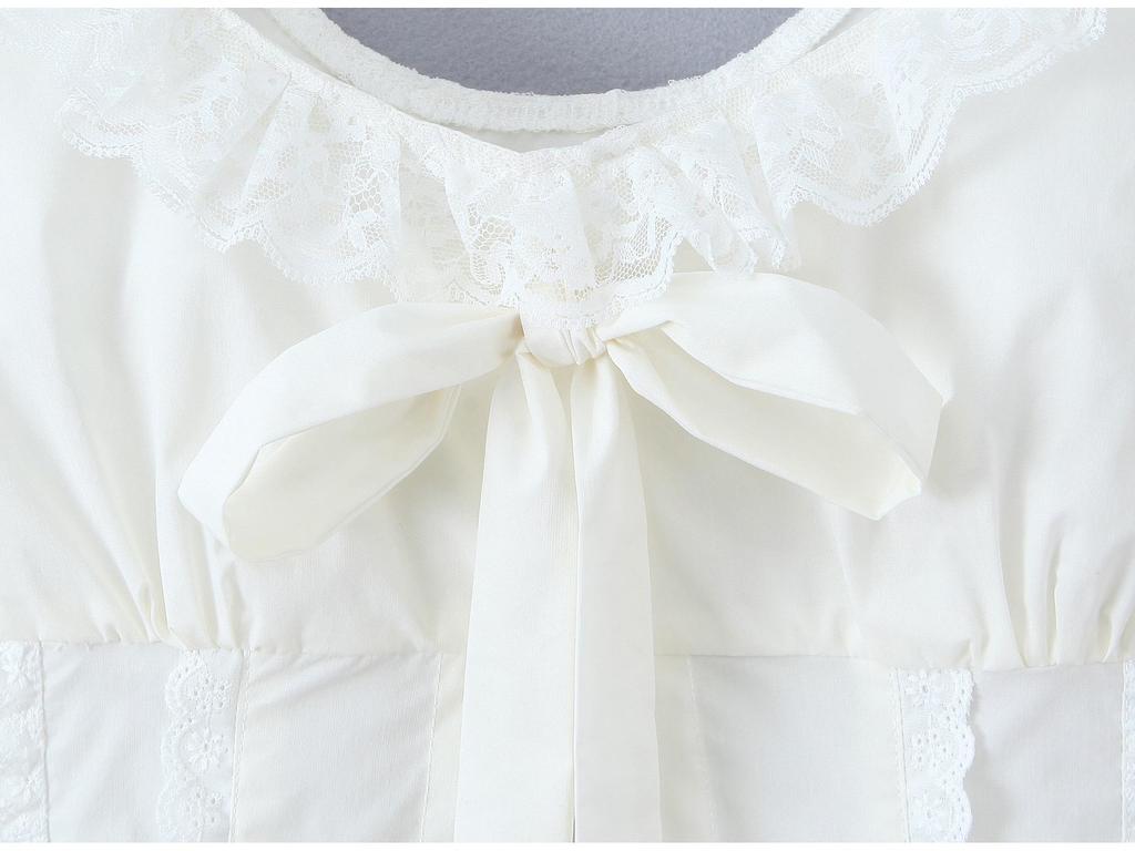 2026 Chic Lace Bowknot Vest: French Square Neck, Sexy Open Back, Short Top