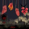 Halloween Decoration Props, Lifelike Broken Hands And Feet Hanging Chain Tricks, Haunted House Venue Layout Props