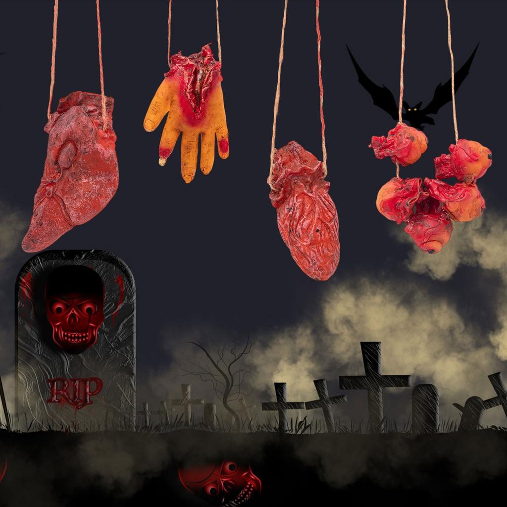 Halloween Decoration Props, Lifelike Broken Hands And Feet Hanging Chain Tricks, Haunted House Venue Layout Props