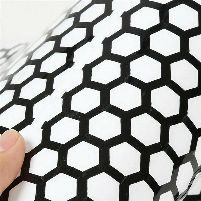 Car Honeycomb Stickers Car Stylish Tail Lights DIY Hollow Protector Decals Auto Rear Lamp Decoration Wrap Film Sticker 48*30cm