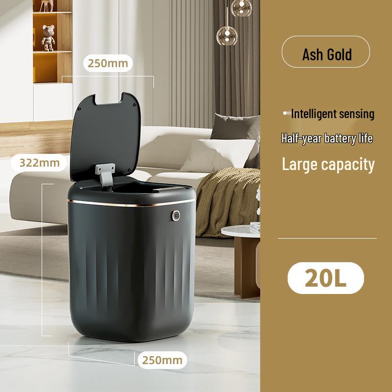 Smart Sensor Trash Can: Minimalist, Waterproof, Large Capacity for Bathroom