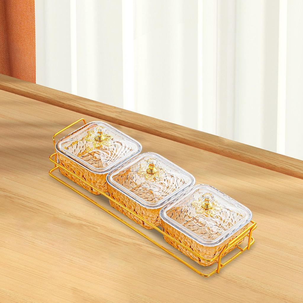 3 Bowls to Serve with Lid And Dessert Screen Covers