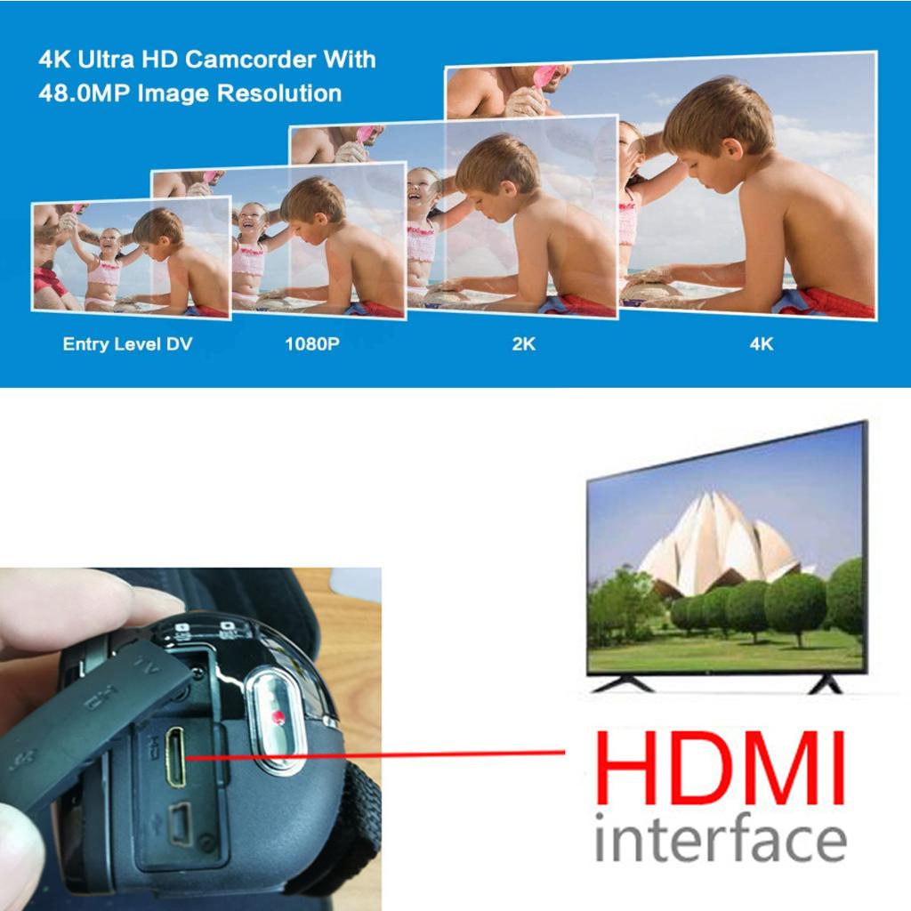 4k Support Wifi Digita Video Camera Portable 18x Zoom With 3.0 Ips Touch Screen Handheld Dv Camcorder Cam