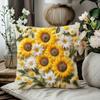 Sunflower Throw Pillow Cover Summer Flowers Cushion Cover Decorative Farmhouse Cushion Case for Home Living Room Couch Bedroom Decor