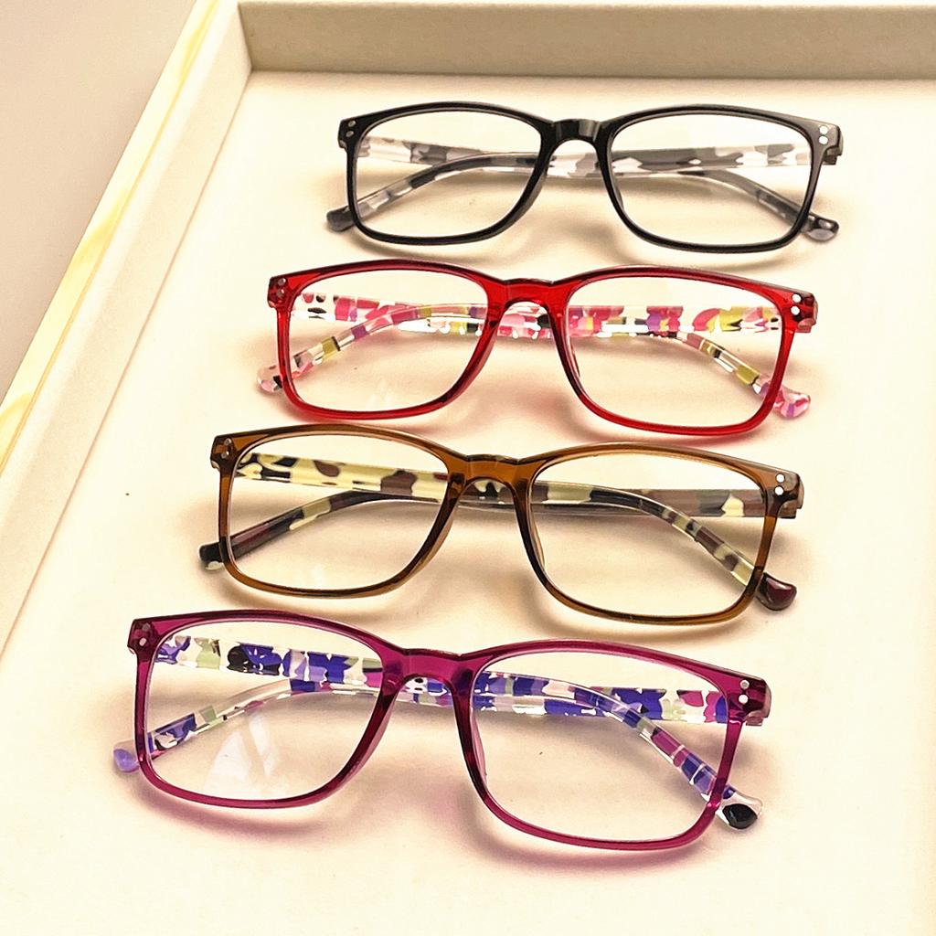 4PCS Reading Glasses Lightweight Anti Eyestrain Fashion Computer Presbyopic Glasses For Women Men