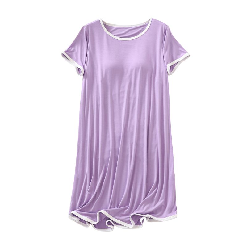 Women Loose Casual Nightdress Short Sleeve Dress