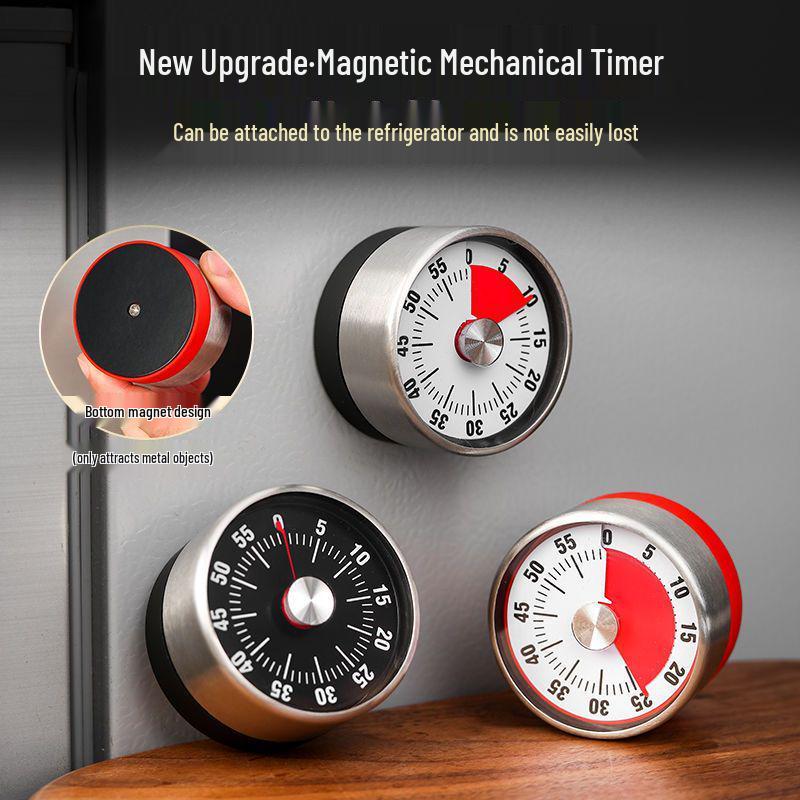 Stainless Steel Mechanical Timer for Home and Kitchen