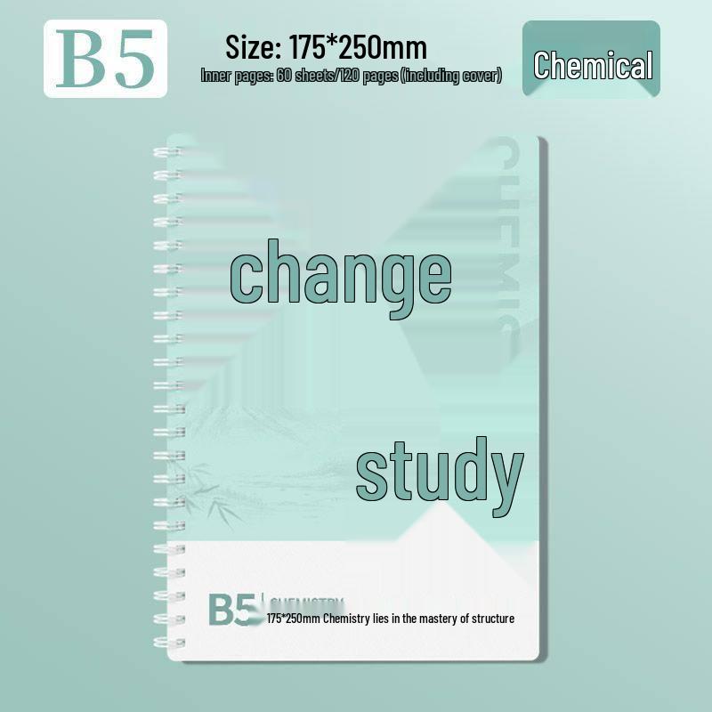 Back-to-School Essential Coil Subject Notebook Set - B5 Thickened Math Notebook for Junior & Senior High Students