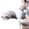 Adorable Sloth Plush Toy Pillow For Kids And Girls Short Plush And Pp Cotton Stuffed Blue And Grey