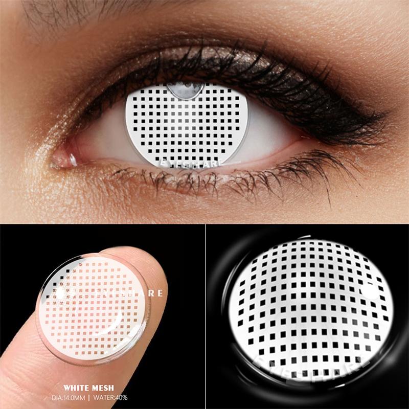 Eyeshare 1 Paar farbige Kontaktlinsen für Augen, Anime, Cosplay, farbige Linsen, Halloween, verrückte Linsen, Augenschönheit, Make-up-Linsen